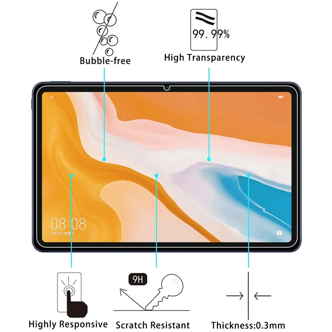 10.4 Hd Tempered Glass Film For Huawei Tablet C5 - Explosion-Proof