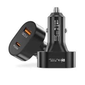 25w Usb Pd Car Charger for Iphone 14 Samsung Xiaomi Fast Charge Qc3.0 Pd3.0 Scp Afc 5a Usb c