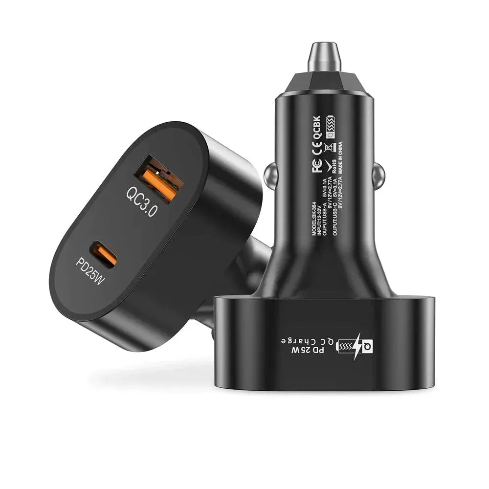 25w Usb Pd Car Charger for Iphone 14 Samsung Xiaomi Fast Charge Qc3.0 Pd3.0 Scp Afc 5a Usb c