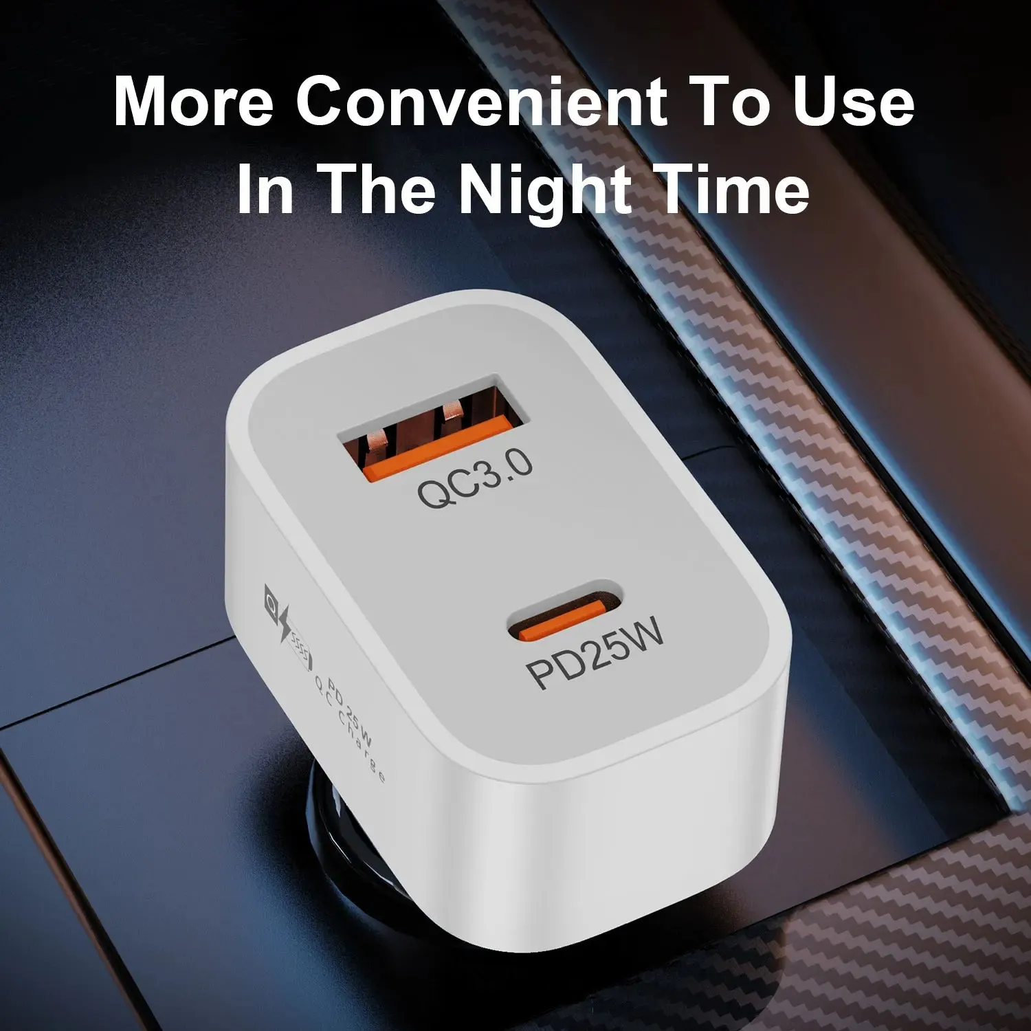 25w Usb Pd Car Charger for Iphone 14 Samsung Xiaomi Fast Charge Qc3.0 Pd3.0 Scp Afc 5a Usb c