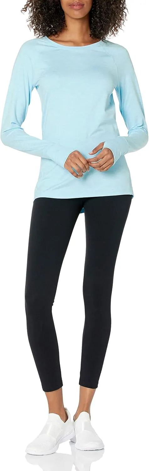 Amazon Essentials Women's Brushed Tech Stretch Long-Sleeve Crewneck Shirt (Available in Plus Size)