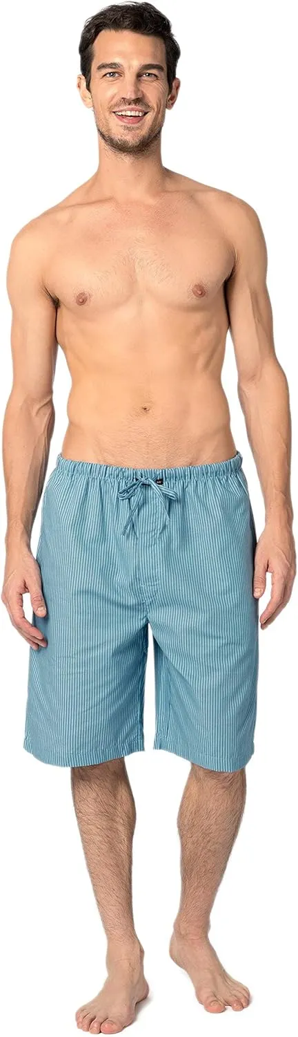 Andrew Scott Men's Soft Poplin Woven Pajama & Sleep Jam Cargo Short Lounge Pants | Multi Packs