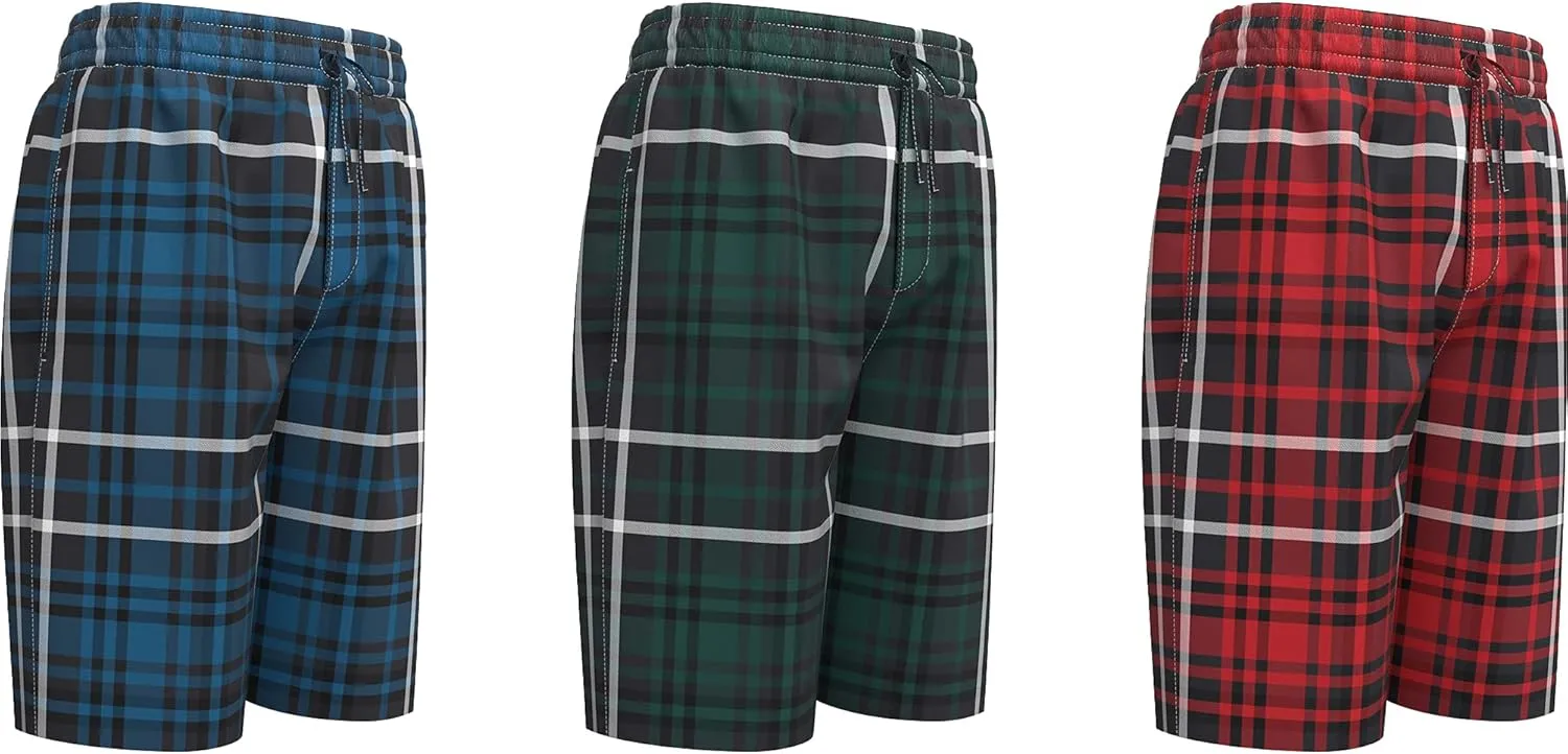 Andrew Scott Men's Soft Poplin Woven Pajama & Sleep Jam Cargo Short Lounge Pants | Multi Packs