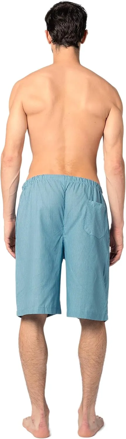 Andrew Scott Men's Soft Poplin Woven Pajama & Sleep Jam Cargo Short Lounge Pants | Multi Packs