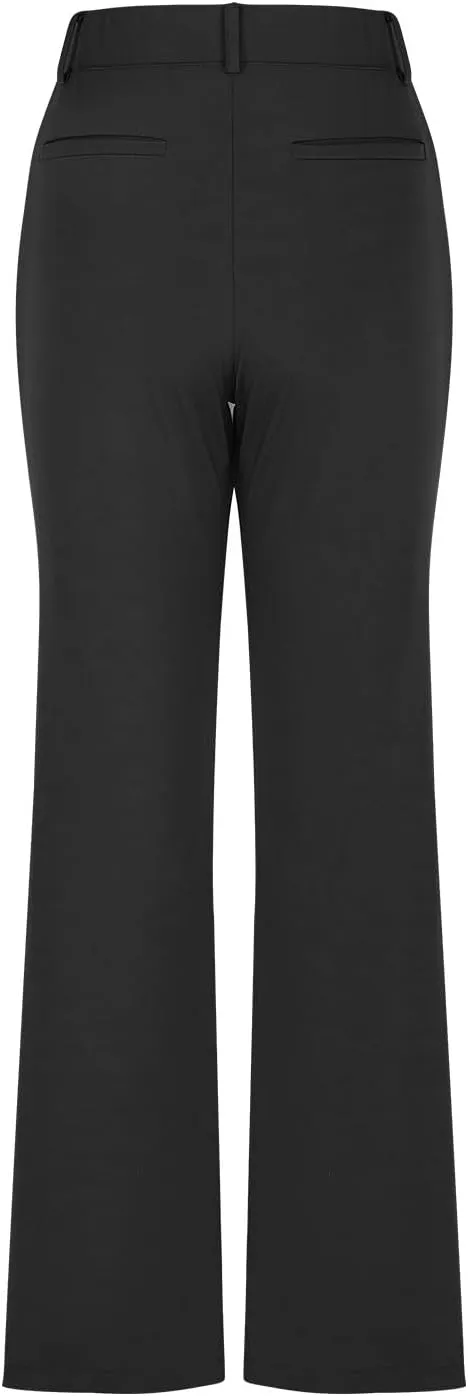 Bootcut Dress Pants for Women Business Casual High Waist Regular Fit Work Pants Elegant Office Trousers with Pockets