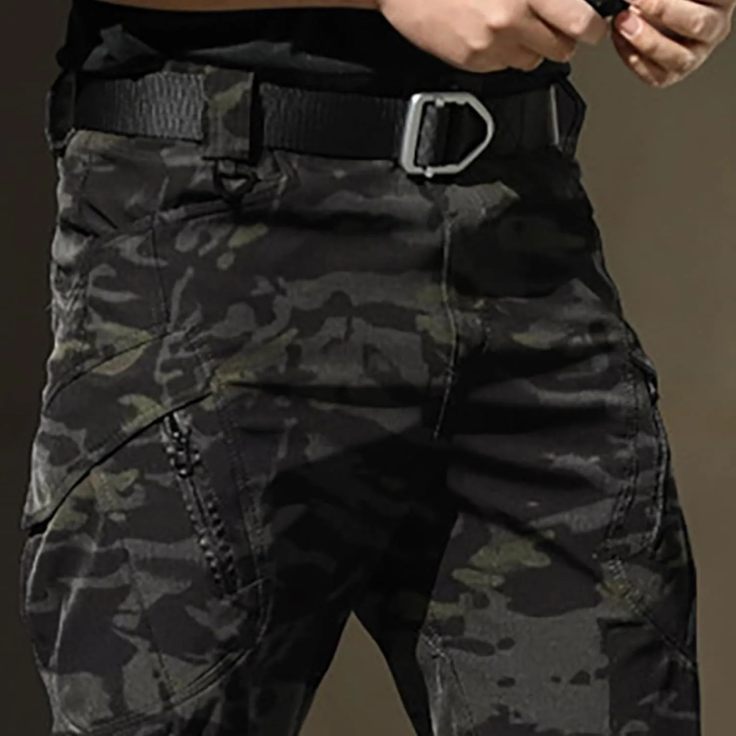 Camo Cargo Pants for Men Slim Fit Stretch Outdoor Hiking Hunting Safari Tactical Trousers Classic Military Army Pants
