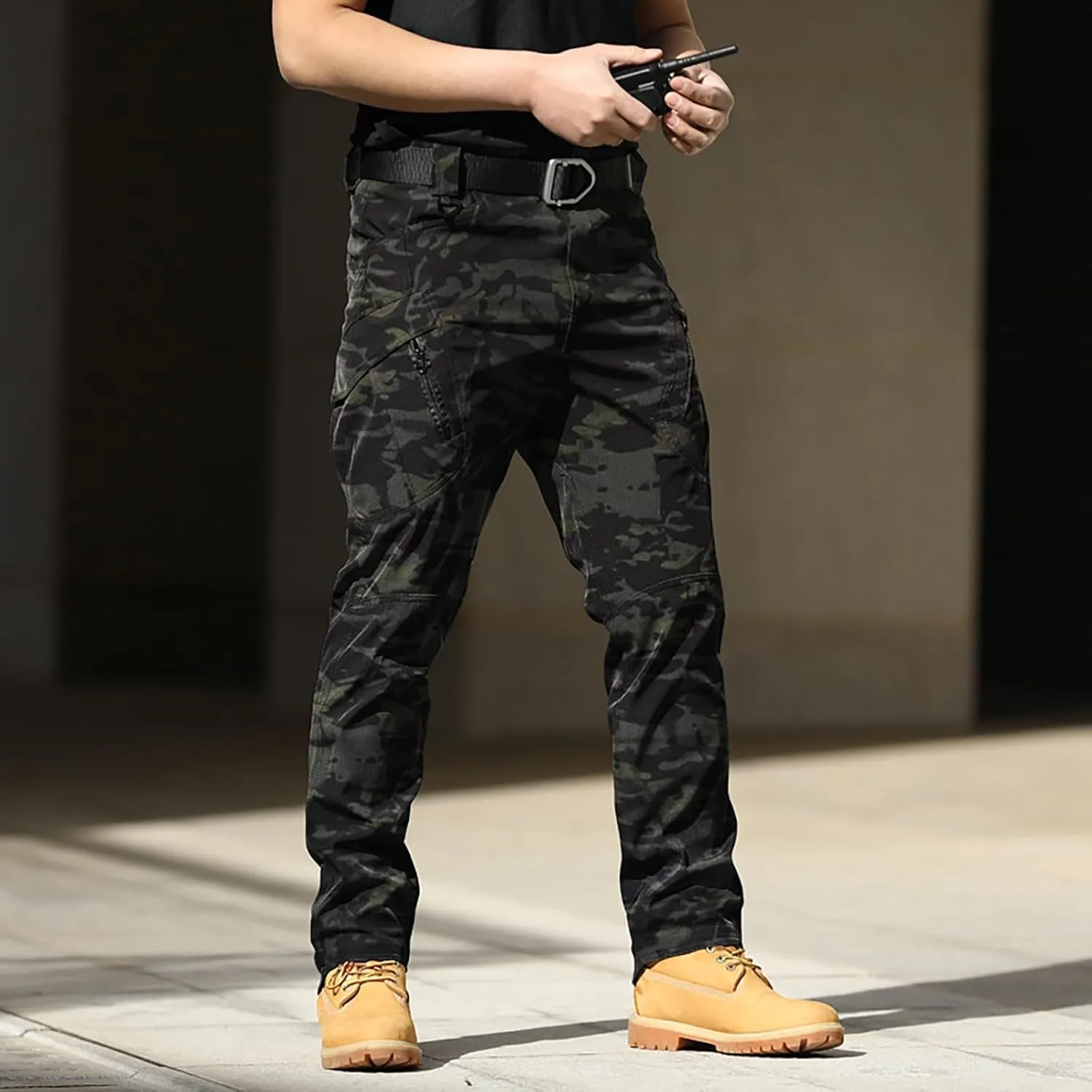 Camo Cargo Pants for Men Slim Fit Stretch Outdoor Hiking Hunting Safari Tactical Trousers Classic Military Army Pants