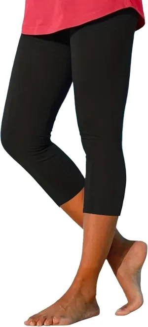 Capri Leggings for Women High Waist Tummy Control Summer Beach Pants Lightweight Stretchy Workout Yoga Leggings Cropped Pants