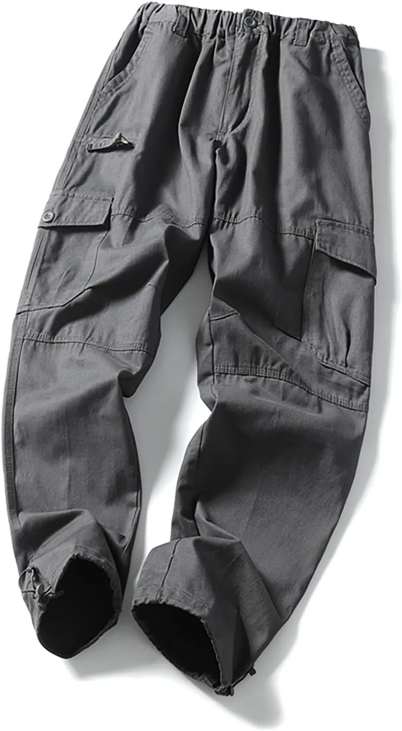 Cargo Work Pants for Men Loose Fit with Pockets Construction Pants Stretch Baggy Sweatpants Y2K Travel Pants Casual