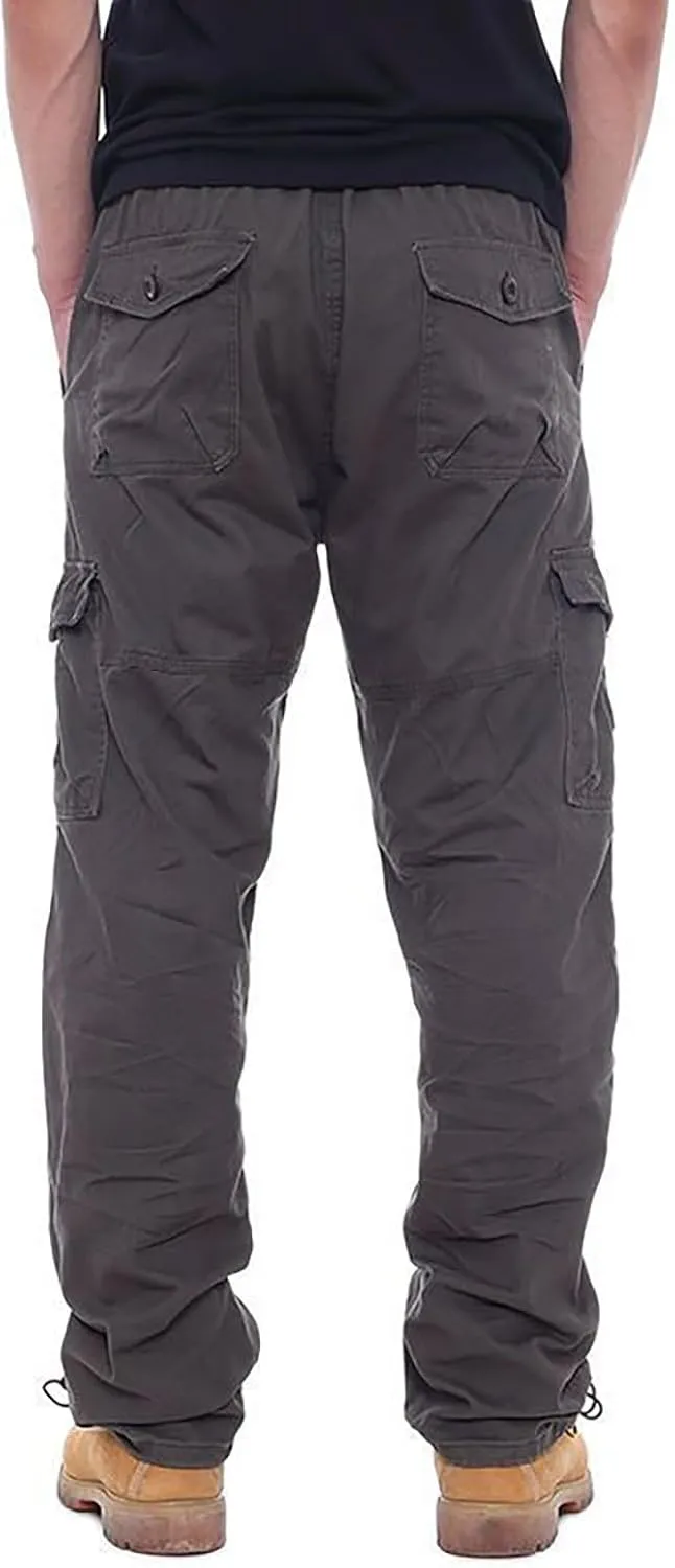 Cargo Work Pants for Men Loose Fit with Pockets Construction Pants Stretch Baggy Sweatpants Y2K Travel Pants Casual