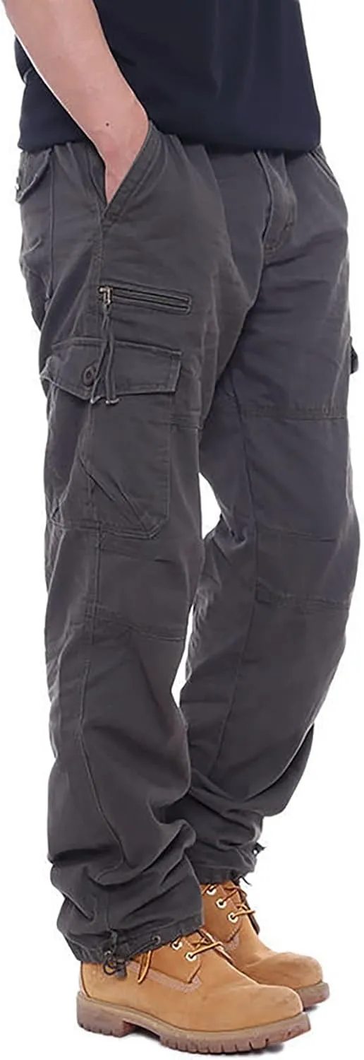 Cargo Work Pants for Men Loose Fit with Pockets Construction Pants Stretch Baggy Sweatpants Y2K Travel Pants Casual