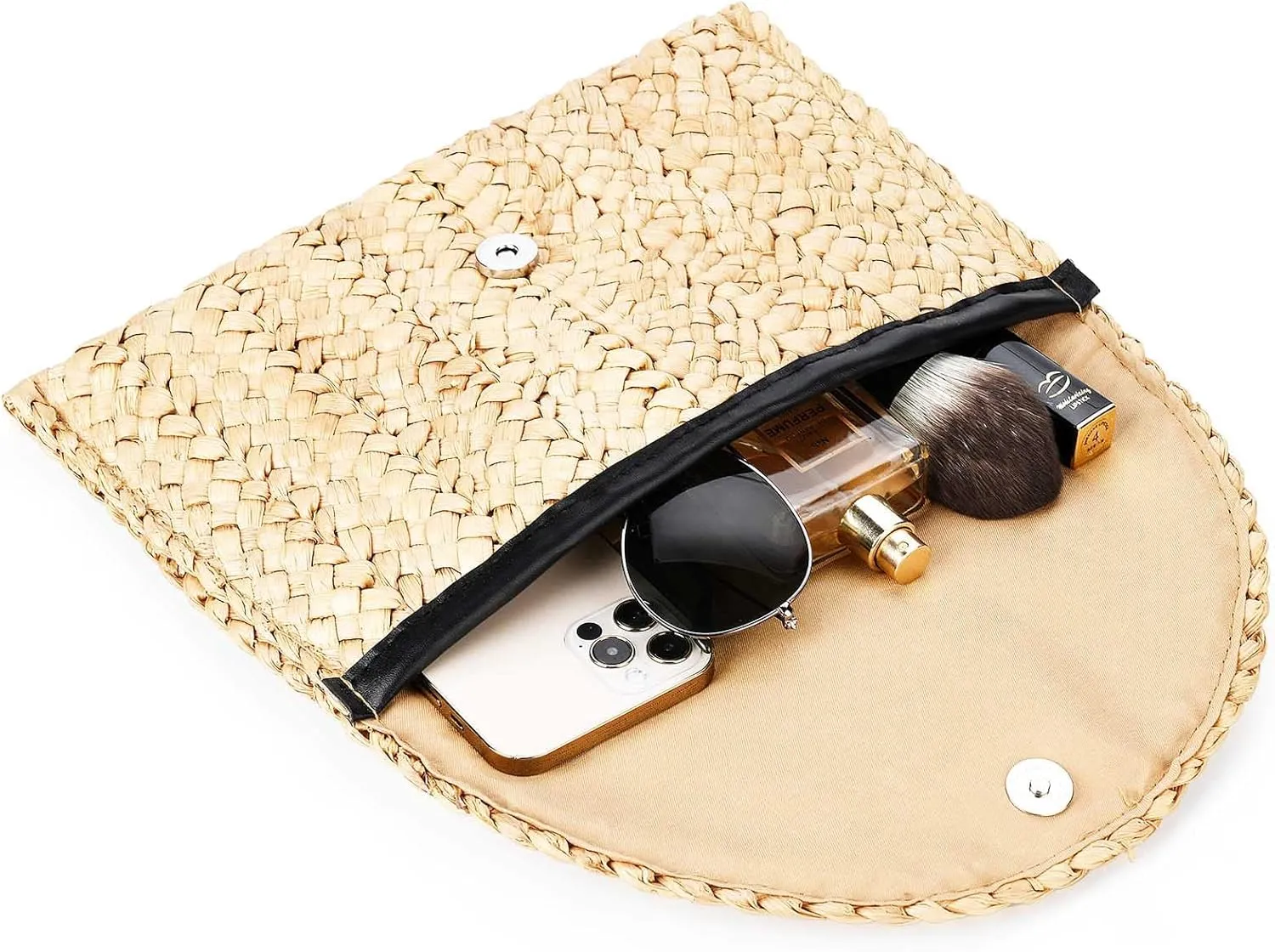 Dailyacc Straw Shoulder Bag For Women Woven Purse Beach Envelope Clutch Straws Wallet