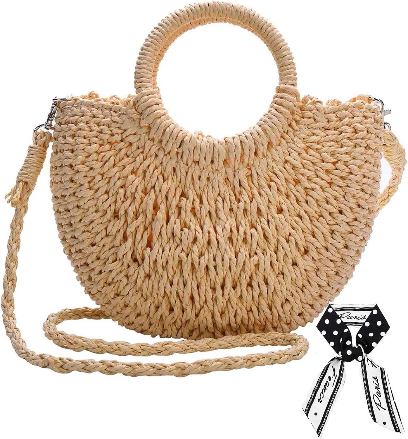 Dailyacc Straw Shoulder Bag For Women Woven Purse Beach Envelope Clutch Straws Wallet