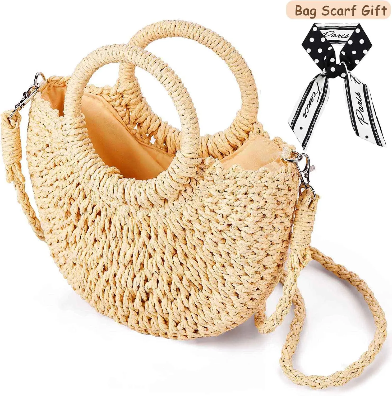 Dailyacc Straw Shoulder Bag For Women Woven Purse Beach Envelope Clutch Straws Wallet