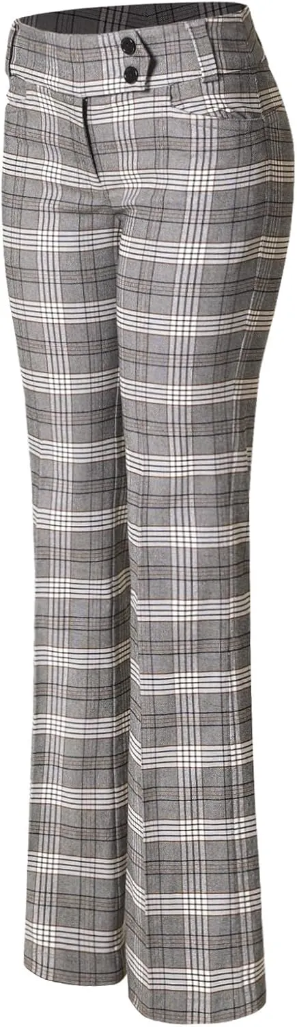 Design by Olivia Women's Ultra Stretch Comfy Millennium Bootcut Dress Pants Work Business Office Trousers