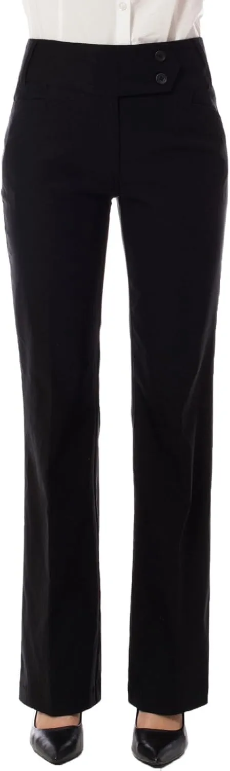 Design by Olivia Women's Ultra Stretch Comfy Millennium Bootcut Dress Pants Work Business Office Trousers