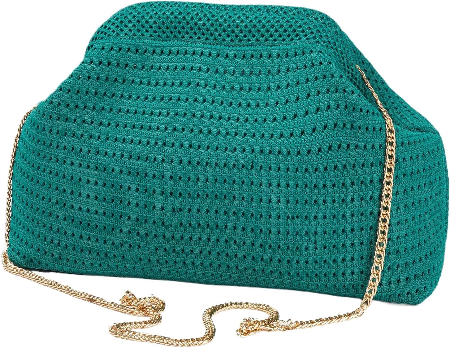 DIHKLCIO Summer Beach Woven Clutch Purses for Women 2025 Cloud Dumpling Pouch Purse Crossbody Bag Handbag Crochet Stripped