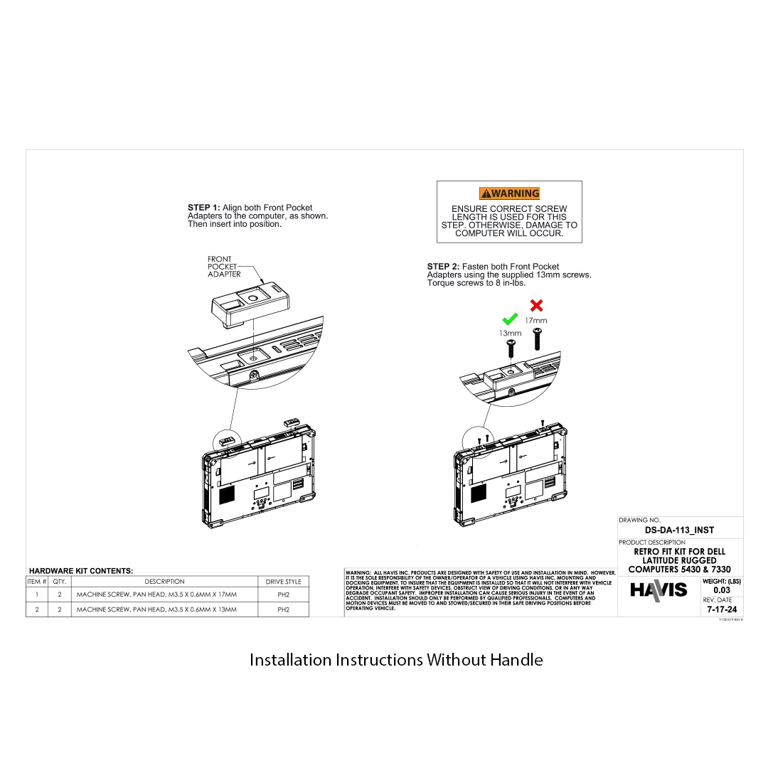 Docking Station For Rugged 5430 & Rugged 7330 | DS-DELL-415 & DS-DA-113