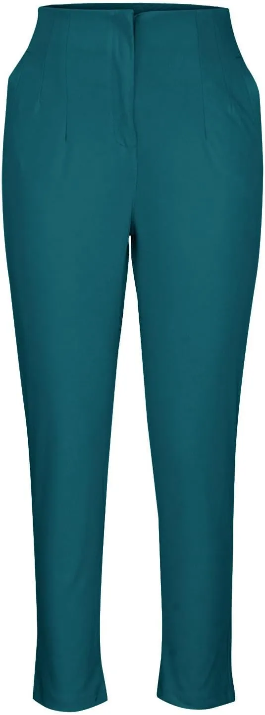 Dress Pants for Women Casual High Waist Work Office Pants Slim Fit Tummy Control Business Ankle Length Trousers