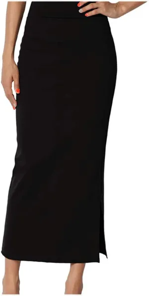 Elegant Wrap Fishtail Skirts for Women High Waisted Split Side Skirt Elastic A Line Midi Skirts Bodycon Office Skirt