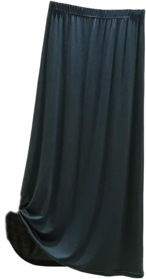 Flowy Maxi Long Skirt for Women Split Front High Waisted Midi Skirts Casual Elastic A Line Skirt Knee Length Skirts