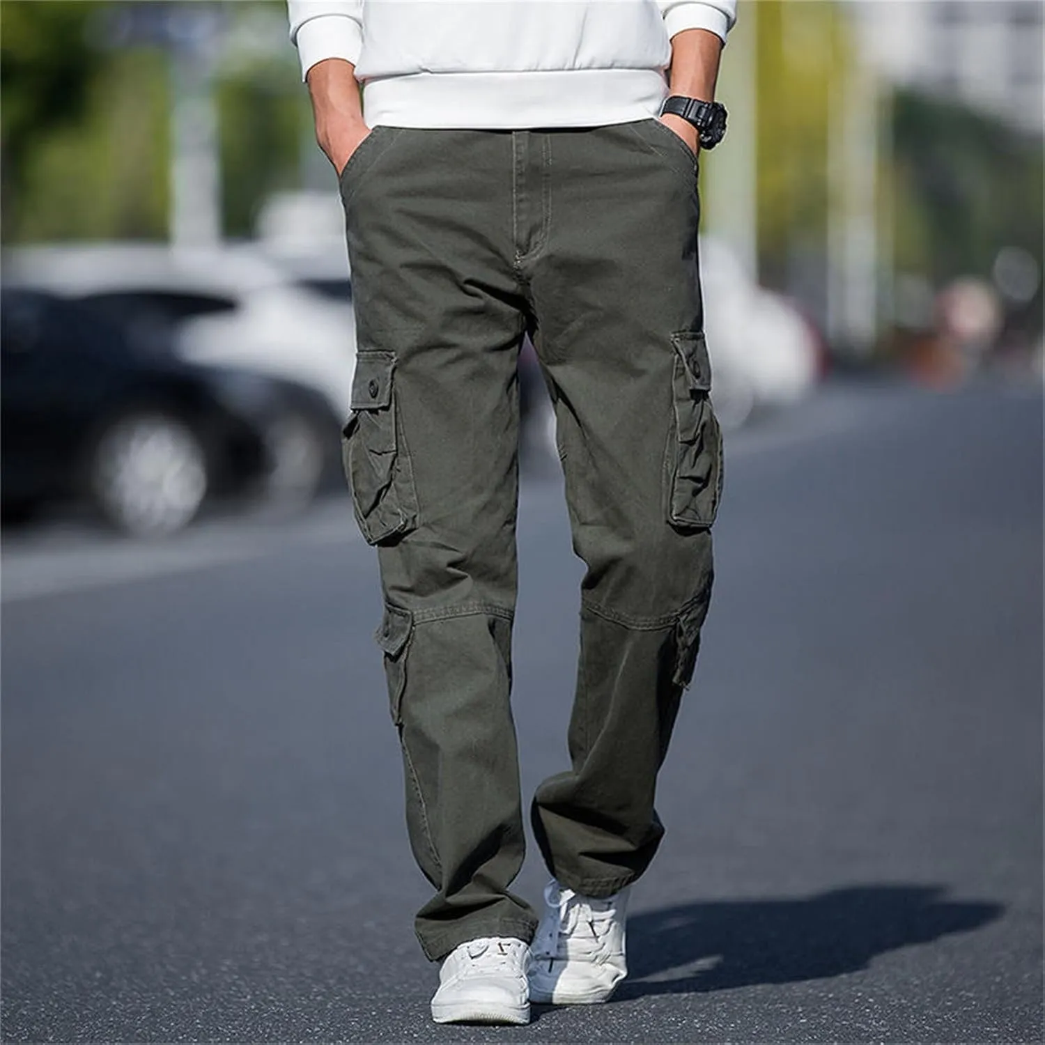 GIERIDUC Men's Hiking Cargo Pants Lightweight Outdoor Travel Pants for Men with Multi-Pockets Fishing Camping Work Cargo Pant