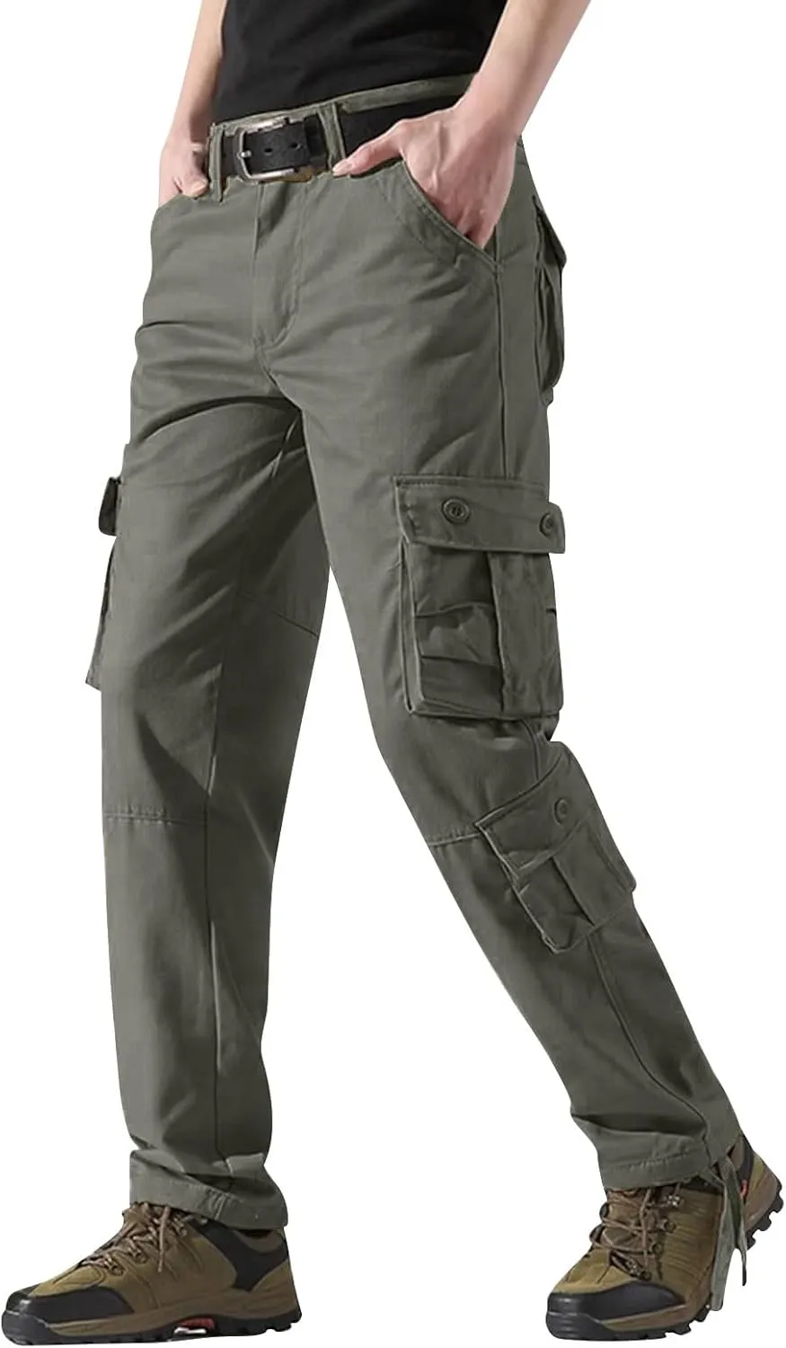 GIERIDUC Men's Hiking Cargo Pants Lightweight Outdoor Travel Pants for Men with Multi-Pockets Fishing Camping Work Cargo Pant