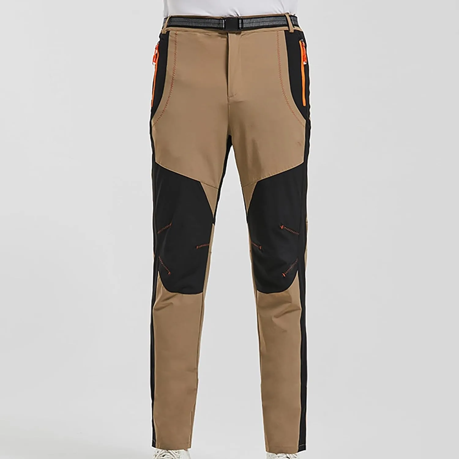 GIERIDUC Men's Hiking Pants Lightweight Quick Dry Stretch Wind Pants Color Patchwork Travel Trouser Fishing Outdoor Work Pant