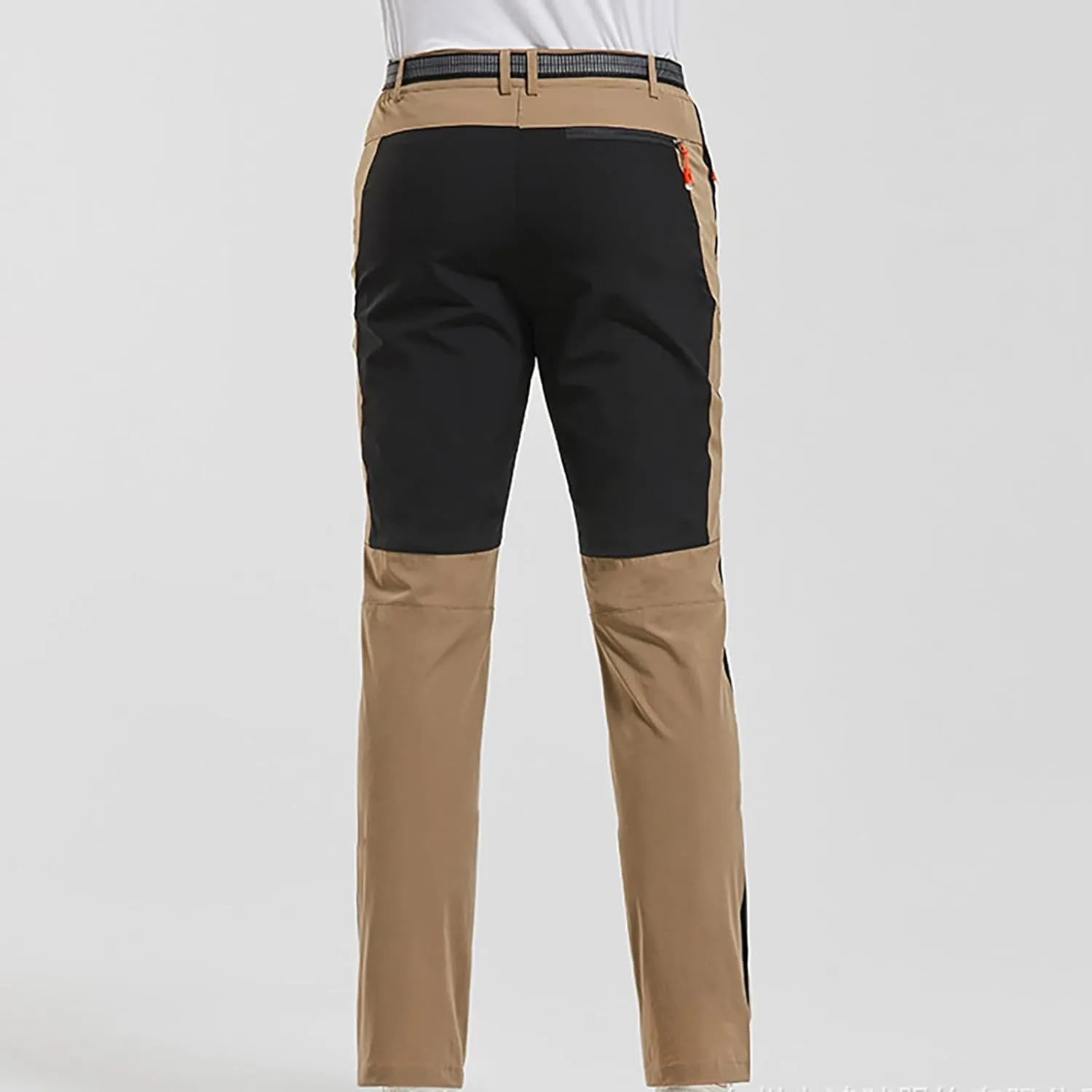 GIERIDUC Men's Hiking Pants Lightweight Quick Dry Stretch Wind Pants Color Patchwork Travel Trouser Fishing Outdoor Work Pant