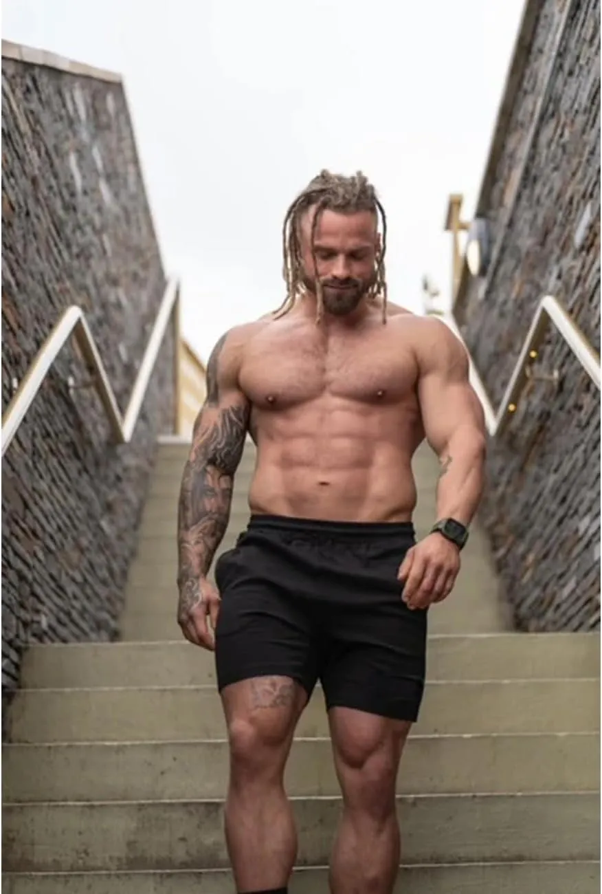 GYMAPE Men Bodybuilding Gym Workout 5 inch Sports Running Fitness Shorts