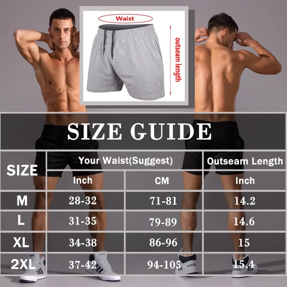 GYMAPE Men Bodybuilding Gym Workout 5 inch Sports Running Fitness Shorts