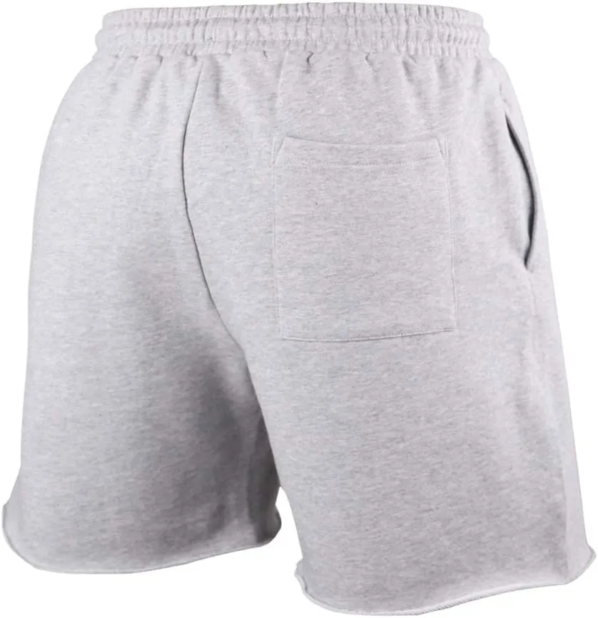 GYMAPE Men's Gym Sport Bodybuilding Workout Casual Shorts with Pockets 3 inch Inseam Raw Hem Terry Cotton