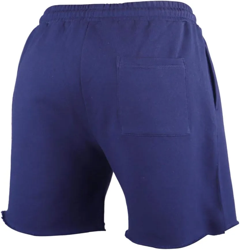GYMAPE Men's Gym Sport Bodybuilding Workout Casual Shorts with Pockets 3 inch Inseam Raw Hem Terry Cotton