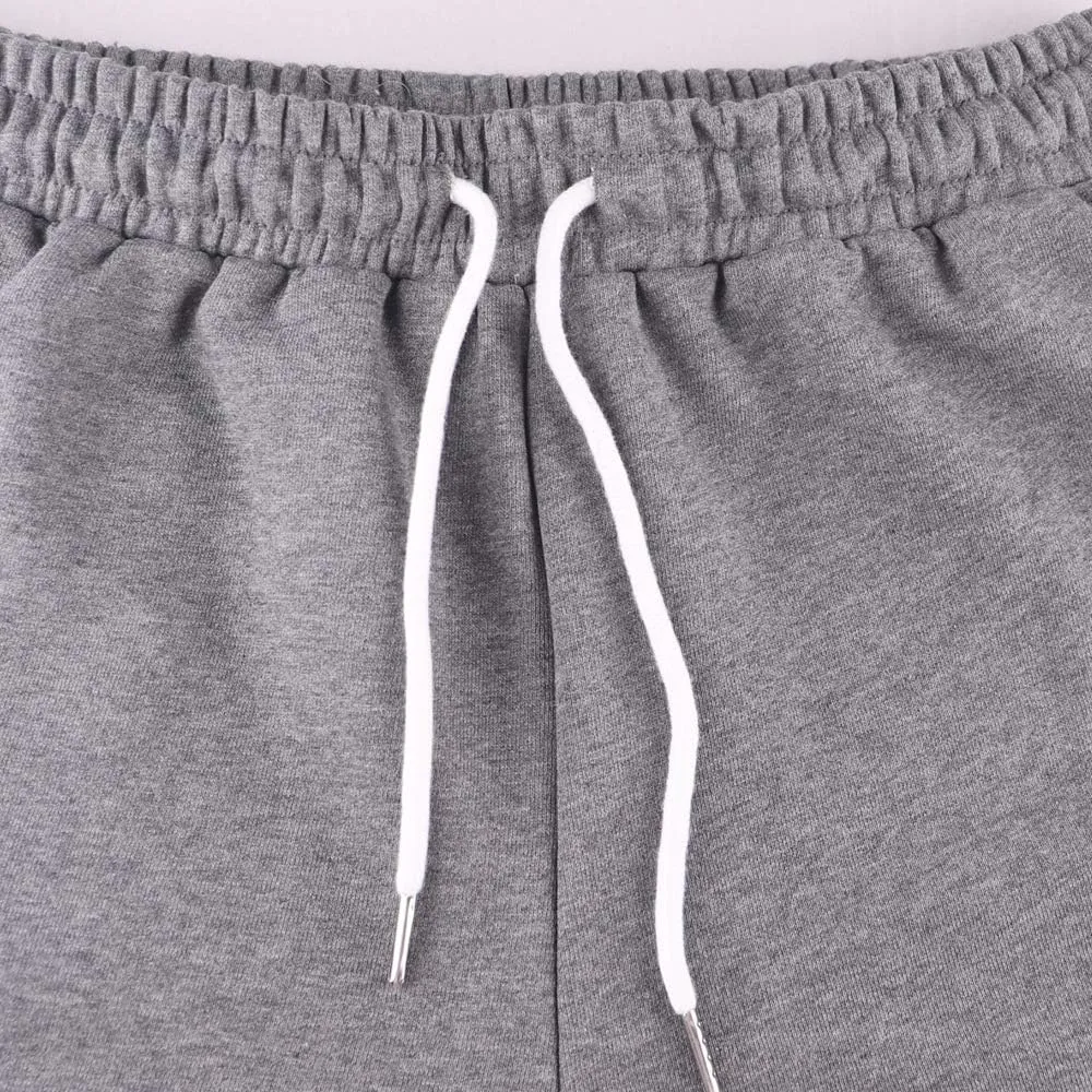 GYMAPE Men's Gym Sport Bodybuilding Workout Casual Shorts with Pockets 3 inch Inseam Raw Hem Terry Cotton