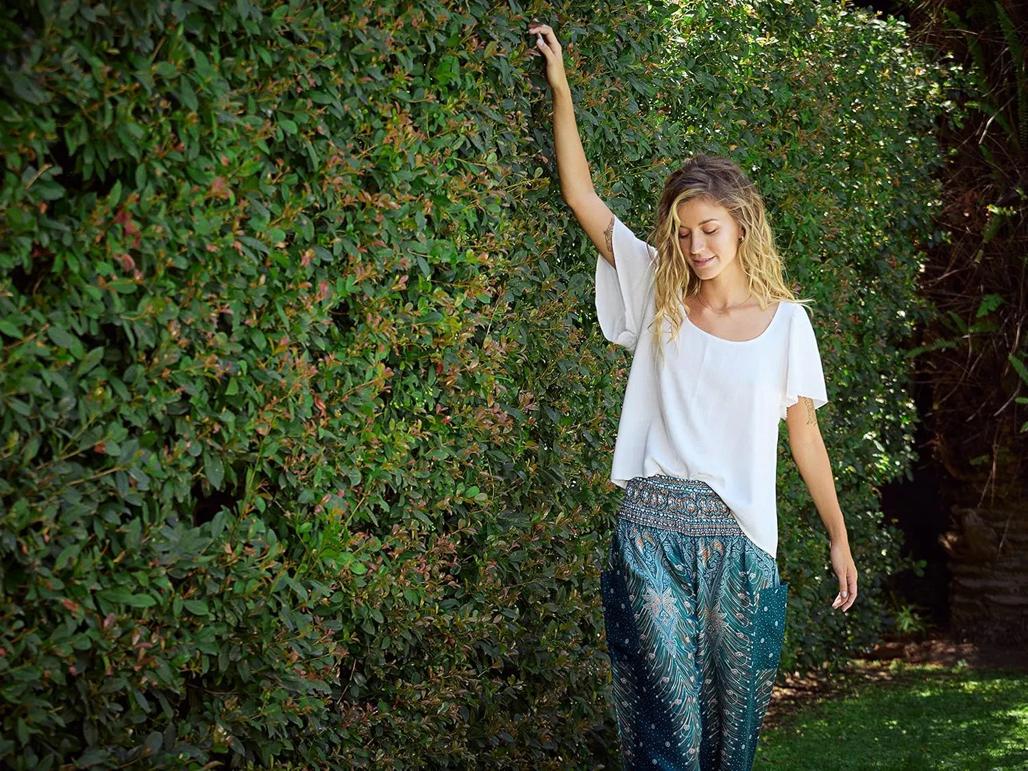 Happy Trunks Harem Pants for Women/Womens Yoga Pants with Pockets (S-XXL) Hippie Clothes/Boho Clothes for Women/Beach Lounge