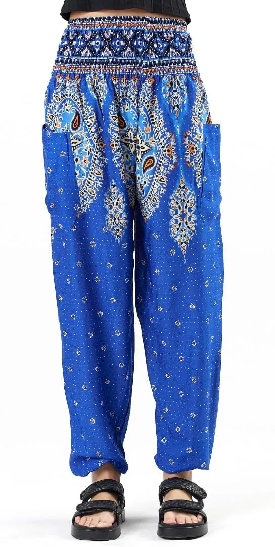 Happy Trunks Harem Pants for Women/Womens Yoga Pants with Pockets (S-XXL) Hippie Clothes/Boho Clothes for Women/Beach Lounge