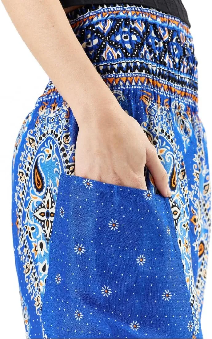 Happy Trunks Harem Pants for Women/Womens Yoga Pants with Pockets (S-XXL) Hippie Clothes/Boho Clothes for Women/Beach Lounge