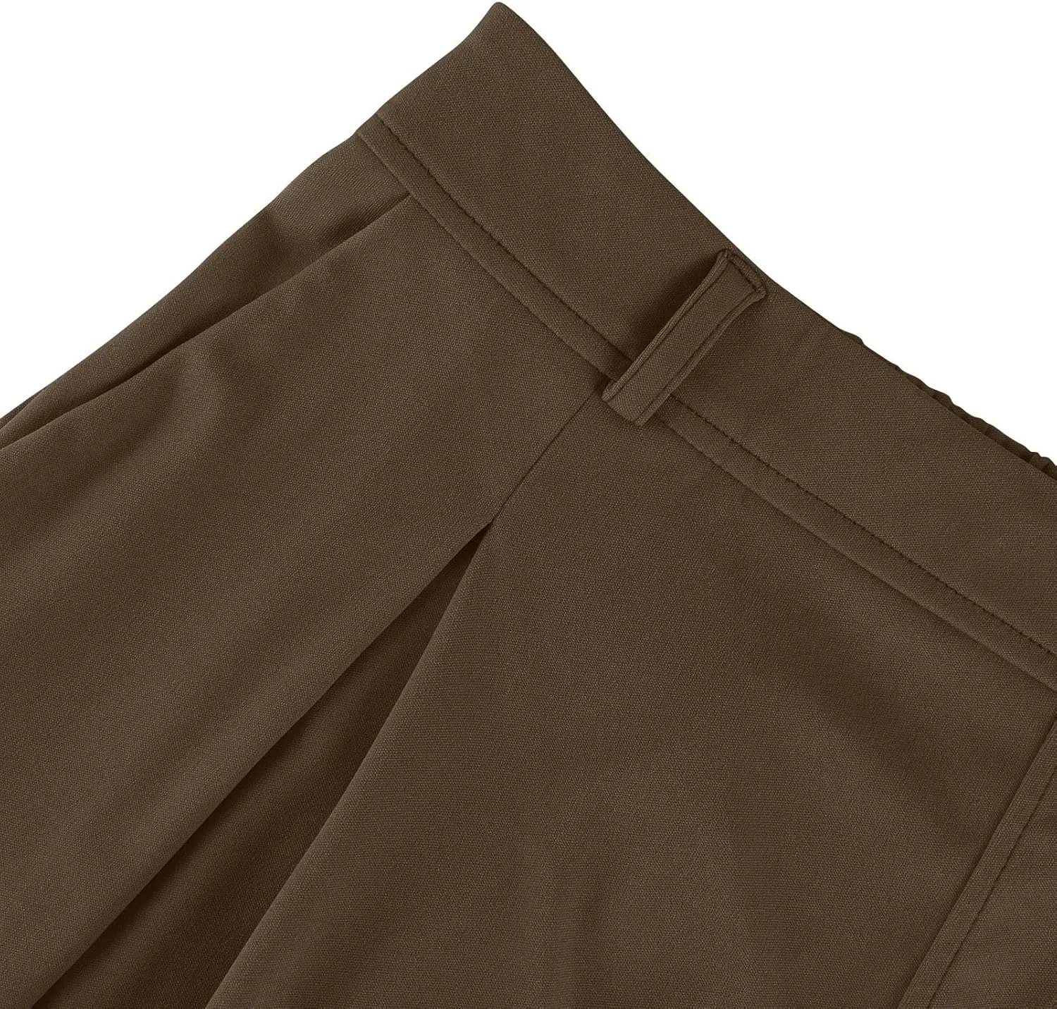High Waist Flowy Office Work Pants Women with Pleated Elastic Waist Wide Leg Pants Women for Business Casual Slacks