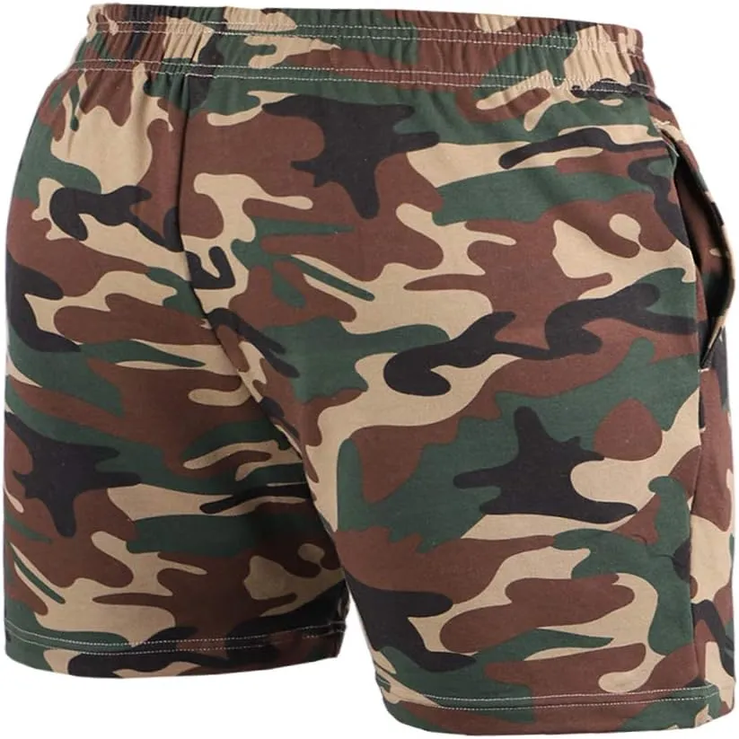 JEEING GEAR Men's Bodybuilding Workout Gym Shorts 3" 5" Inseam Sports Training Cotton with Pocket