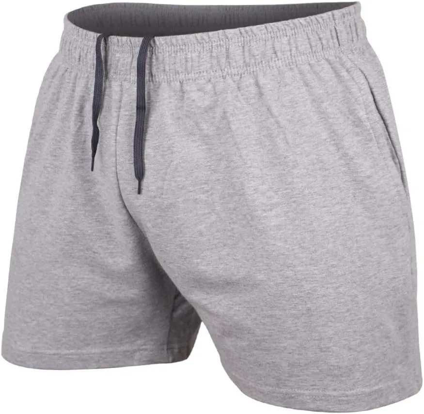 JEEING GEAR Men's Bodybuilding Workout Gym Shorts 3" 5" Inseam Sports Training Cotton with Pocket