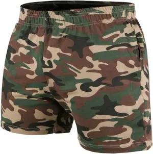 JEEING GEAR Men's Bodybuilding Workout Gym Shorts 3" 5" Inseam Sports Training Cotton with Pocket