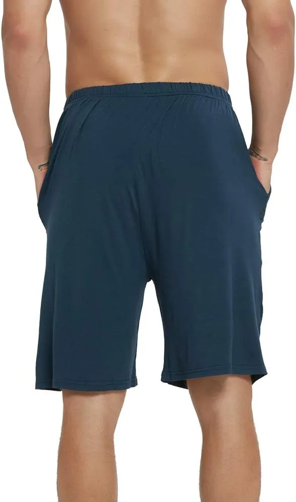 JINSHI Mens Sleeping Stretch Boxer Shorts Ultra-Soft Modal Lounge Pajama Bottoms with Pockets
