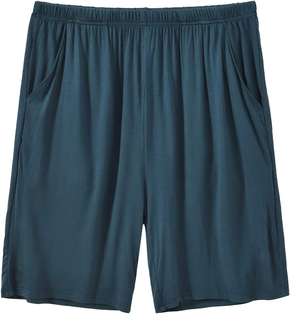 JINSHI Mens Sleeping Stretch Boxer Shorts Ultra-Soft Modal Lounge Pajama Bottoms with Pockets