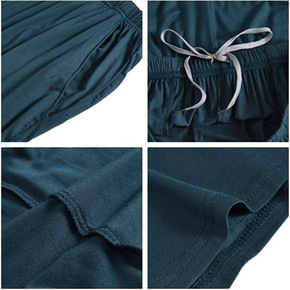 JINSHI Mens Sleeping Stretch Boxer Shorts Ultra-Soft Modal Lounge Pajama Bottoms with Pockets