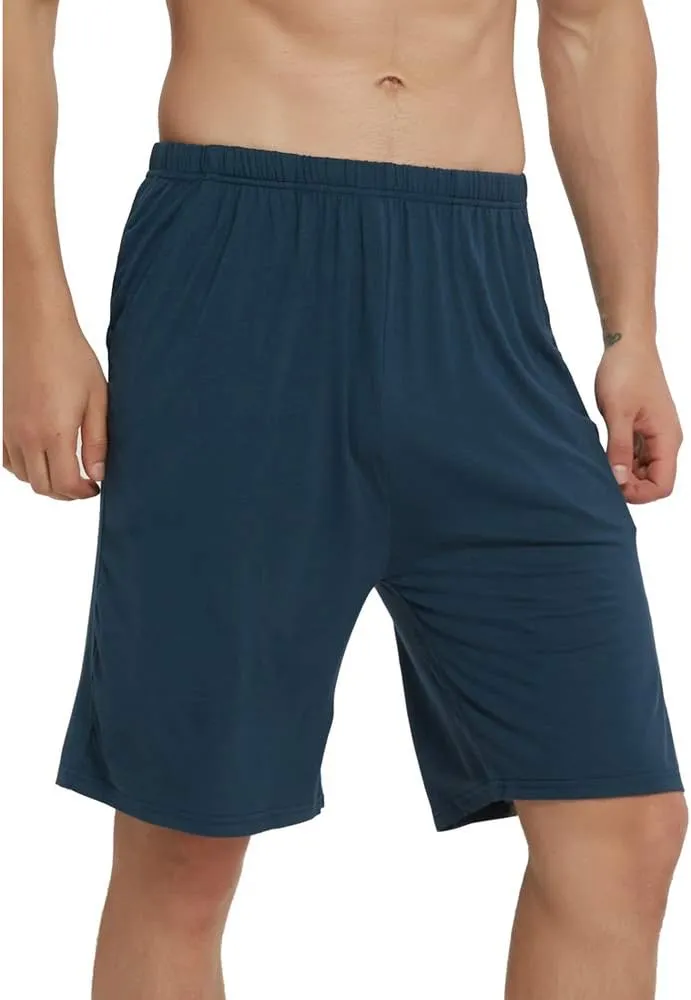 JINSHI Mens Sleeping Stretch Boxer Shorts Ultra-Soft Modal Lounge Pajama Bottoms with Pockets