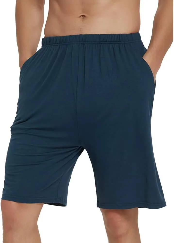 JINSHI Mens Sleeping Stretch Boxer Shorts Ultra-Soft Modal Lounge Pajama Bottoms with Pockets
