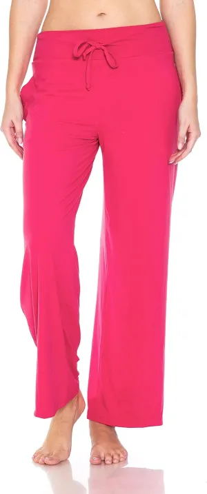 Leggings Depot Women's Fashion Pajama Pants with Pockets Comfy Drawstring Sleep Lounge Bottoms