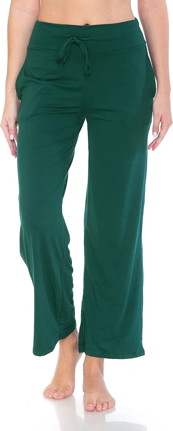 Leggings Depot Women's Fashion Pajama Pants with Pockets Comfy Drawstring Sleep Lounge Bottoms