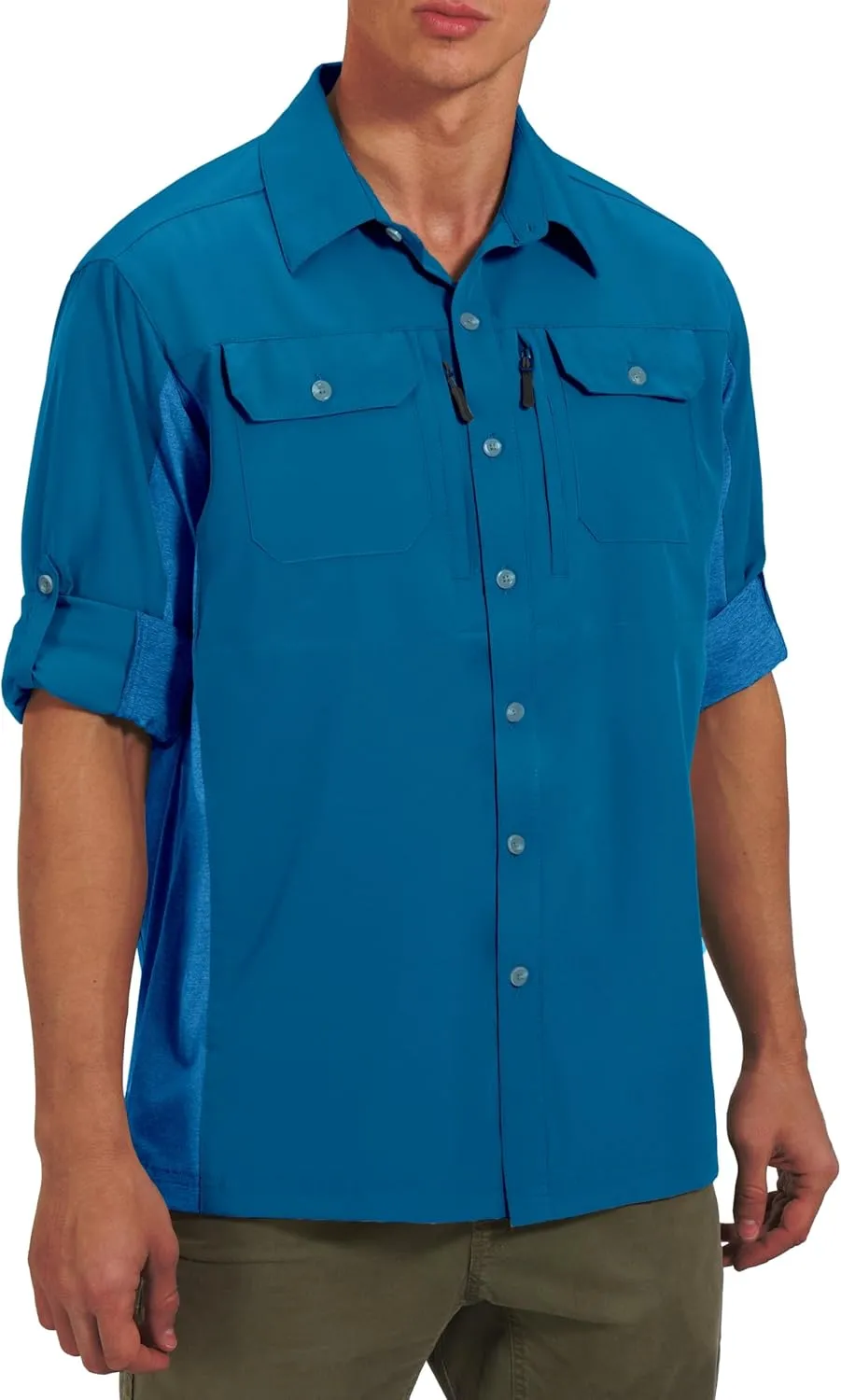Little Donkey Andy Men's Stretch Quick Dry UPF50  Long Sleeve Shirt for Hiking, Travel, Camping