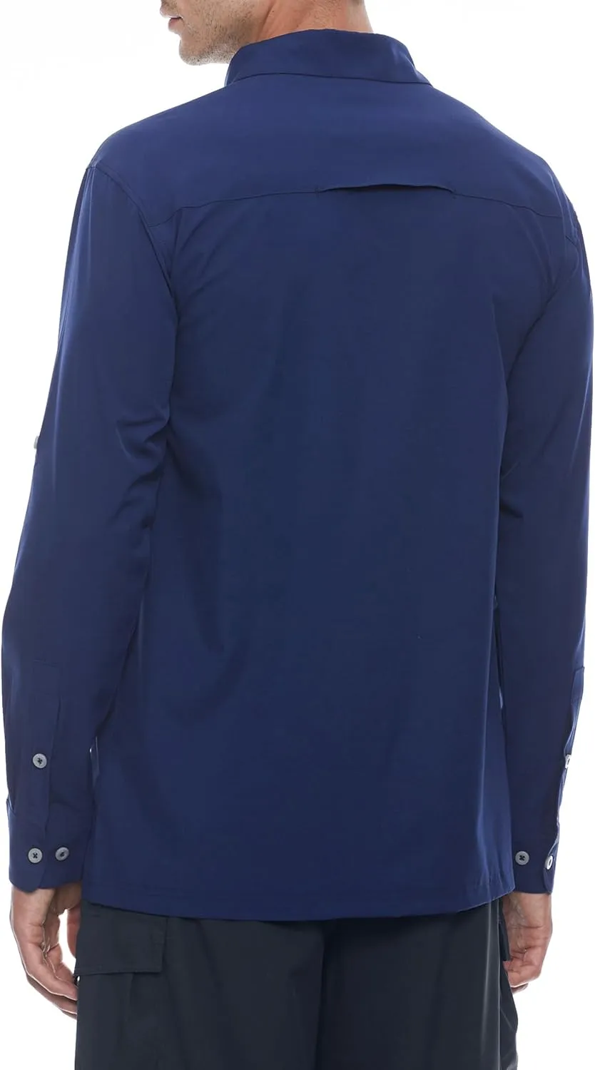 Little Donkey Andy Men's Stretch Quick Dry UPF50  Long Sleeve Shirt for Hiking, Travel, Camping